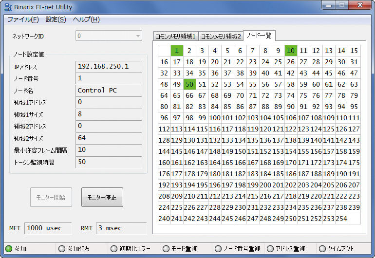 ノード状態表示